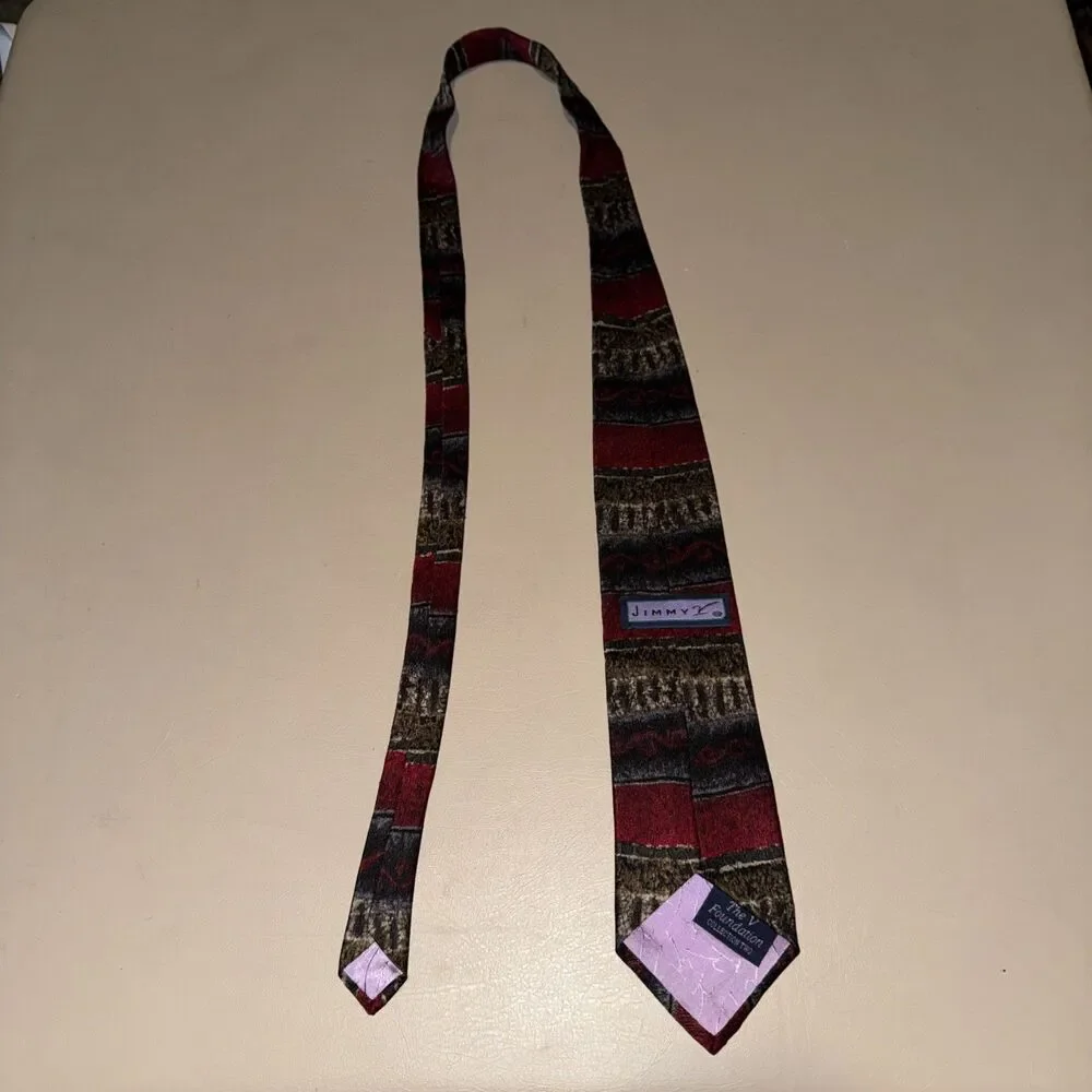 Jimmy Men’s Tie Red Geometric